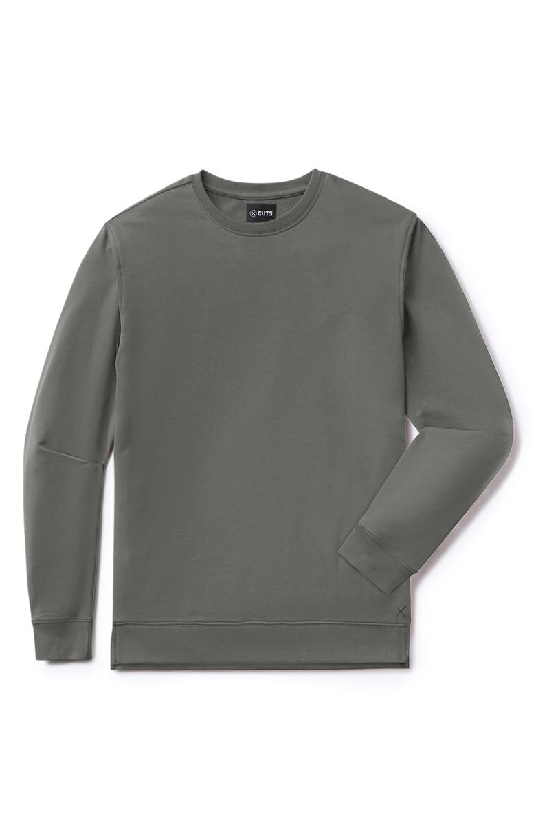 Cuts Hyperloop Split Hem Sweatshirt, Alternate, color, Castor Grey