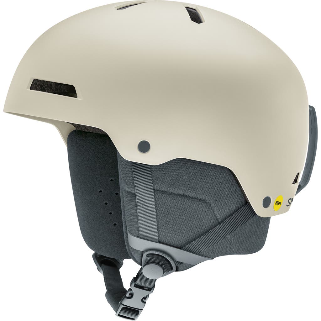 Smith Rodeo Snow Helmet With Mips Round Contour Fit In Matte Chalk