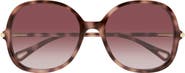 Chloé 57mm Gradient Round Sunglasses