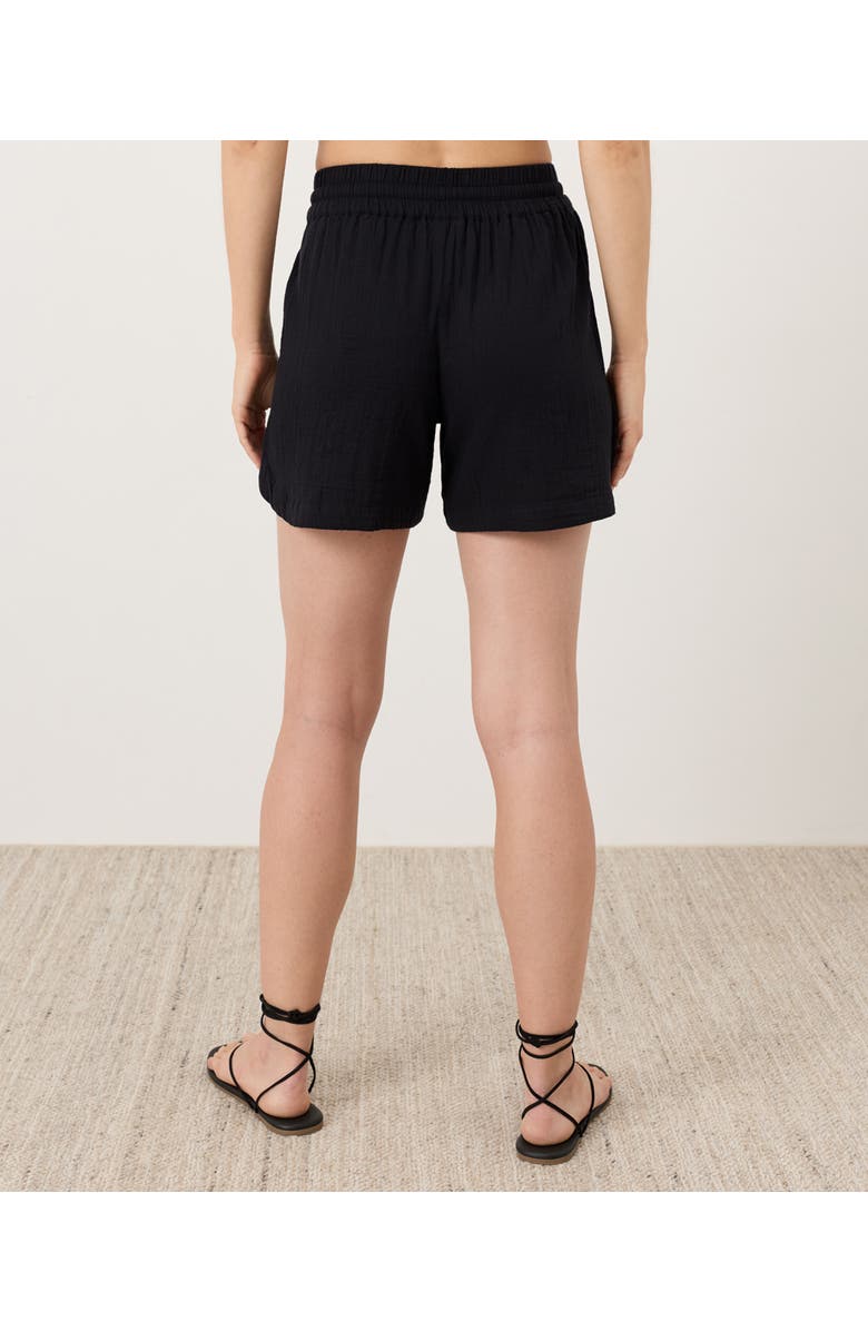 Pact Organic Cotton Coastal Double Gauze Shorts, Alternate, color, Jet Black