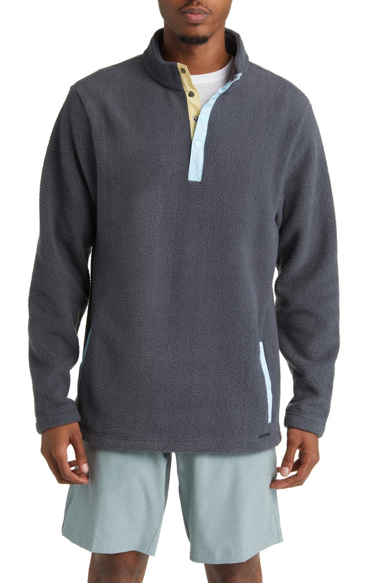 Swannies Rubin Quarter Snap Fleece Pullover, Main, color, Charcoal