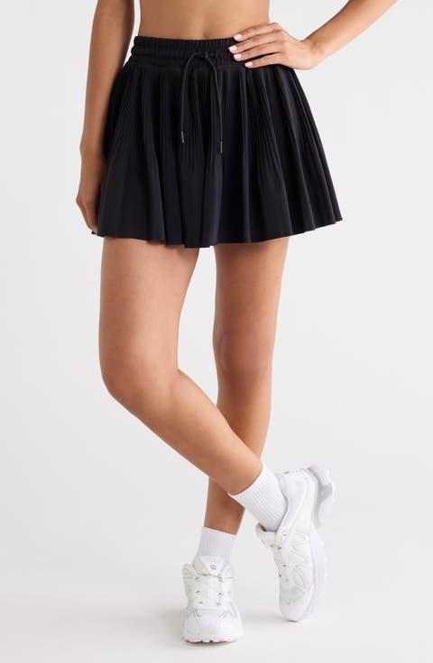 Pleated Drawstring Skirt