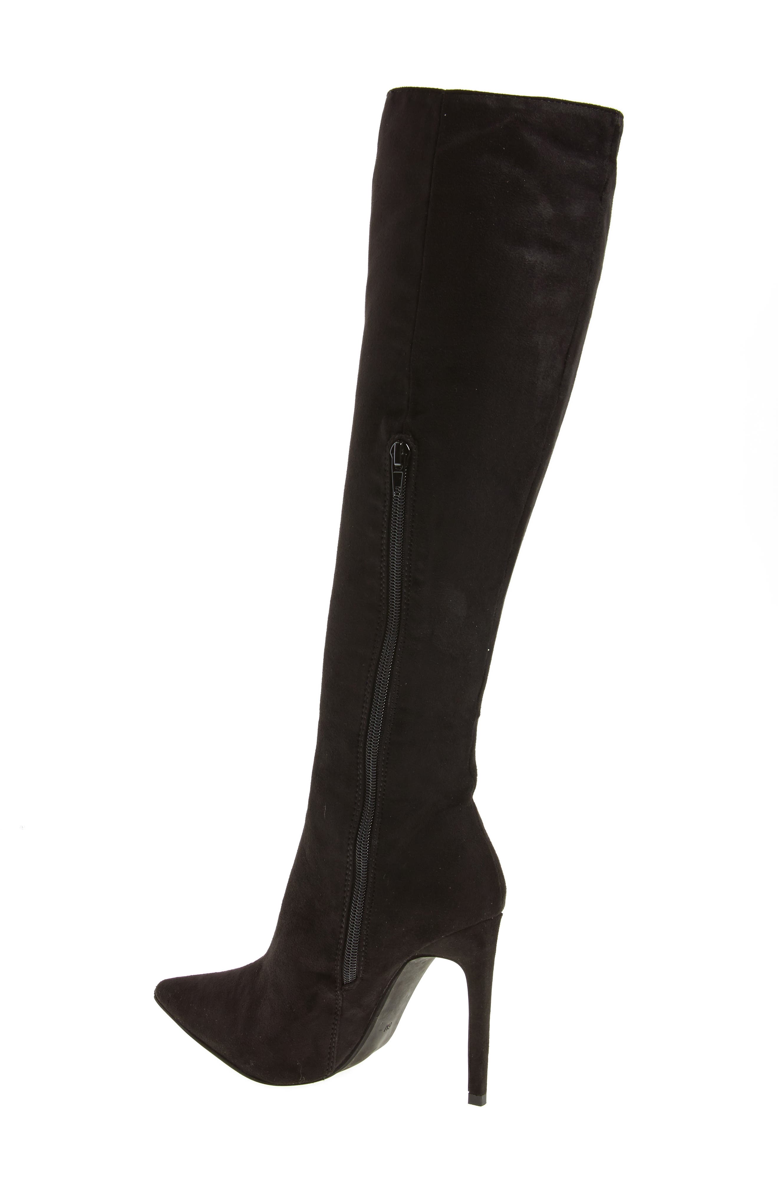 Jalouse Knee High Boot, Alternate, color, BLACK SUEDE