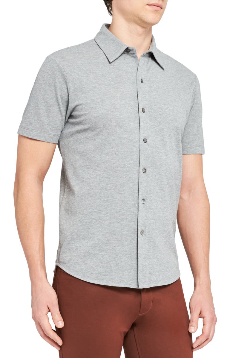 Theory Fairway Short Sleeve Button-Up Shirt, Alternate, color, 