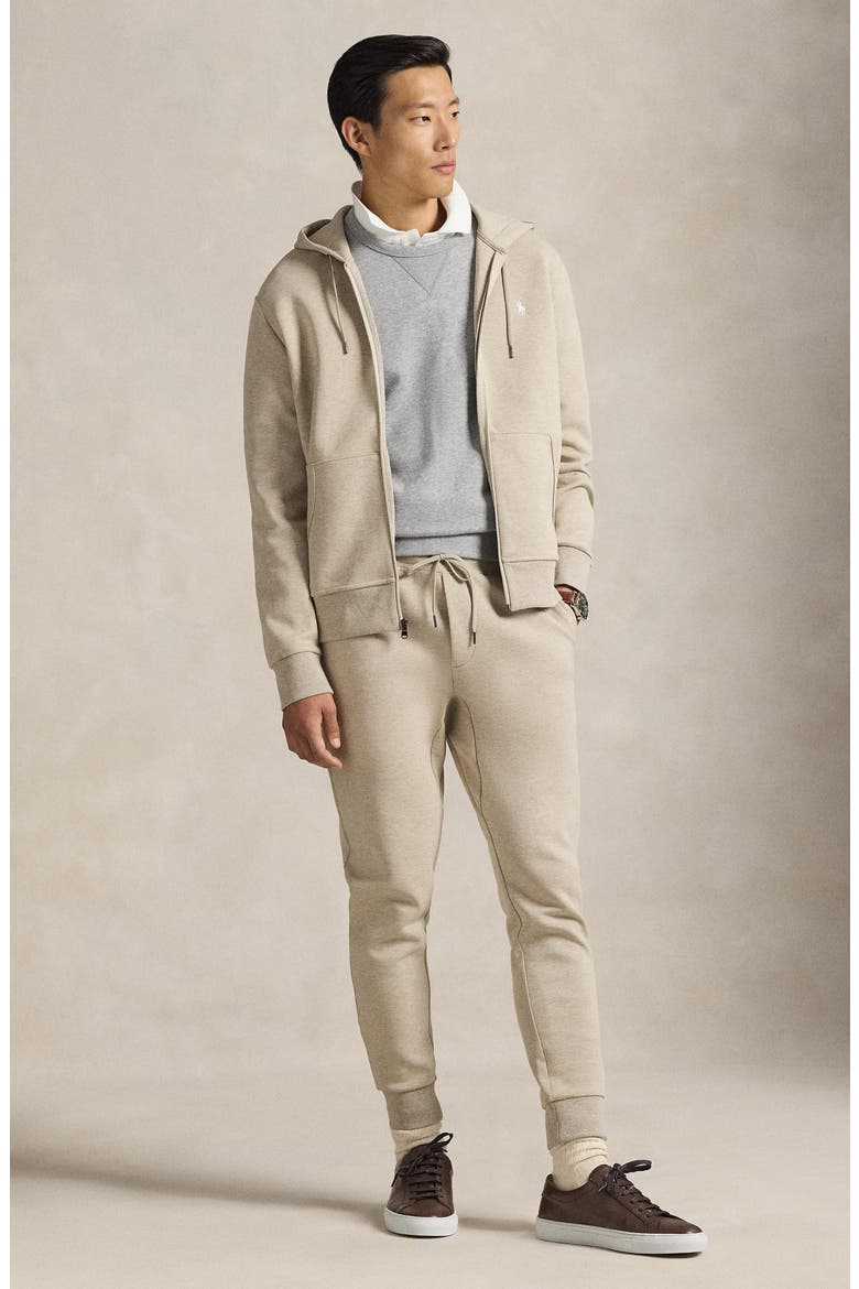 Double Knit Joggers, Alternate, color, TUSCAN BEIGE HEATHER