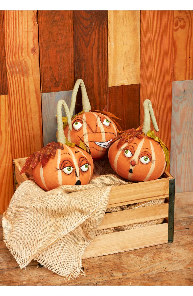 Gallerie II Pumpkin Patch Joe Spencer Gathered Traditions Halloween Art Doll Figure A/3, Alternate, color, Orange