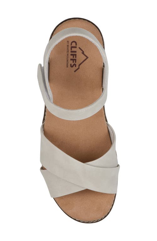 Cliffs By White Mountain Tinna Wedge Sandal In Ice Nubuck