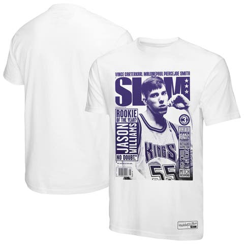Men's Mitchell & Ness Jason Williams White Sacramento Kings SLAM Gradient T-Shirt