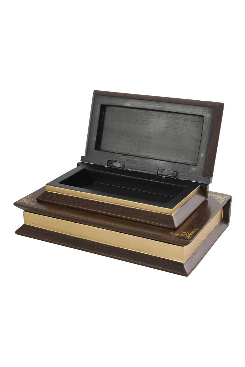 Set of 3 War & Peace Decorative Keepsake Boxes, Alternate, color, BROWN