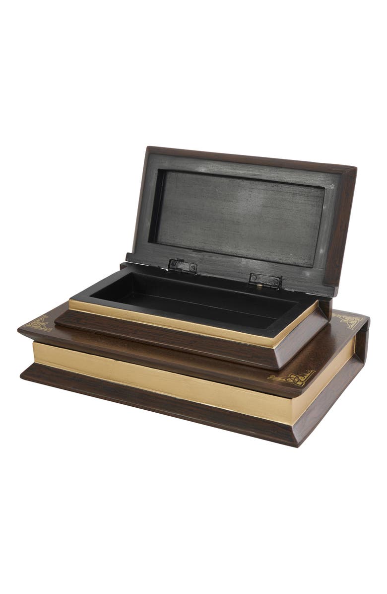 SONOMA SAGE HOME Set of 3 War & Peace Decorative Keepsake Boxes, Alternate, color, Brown