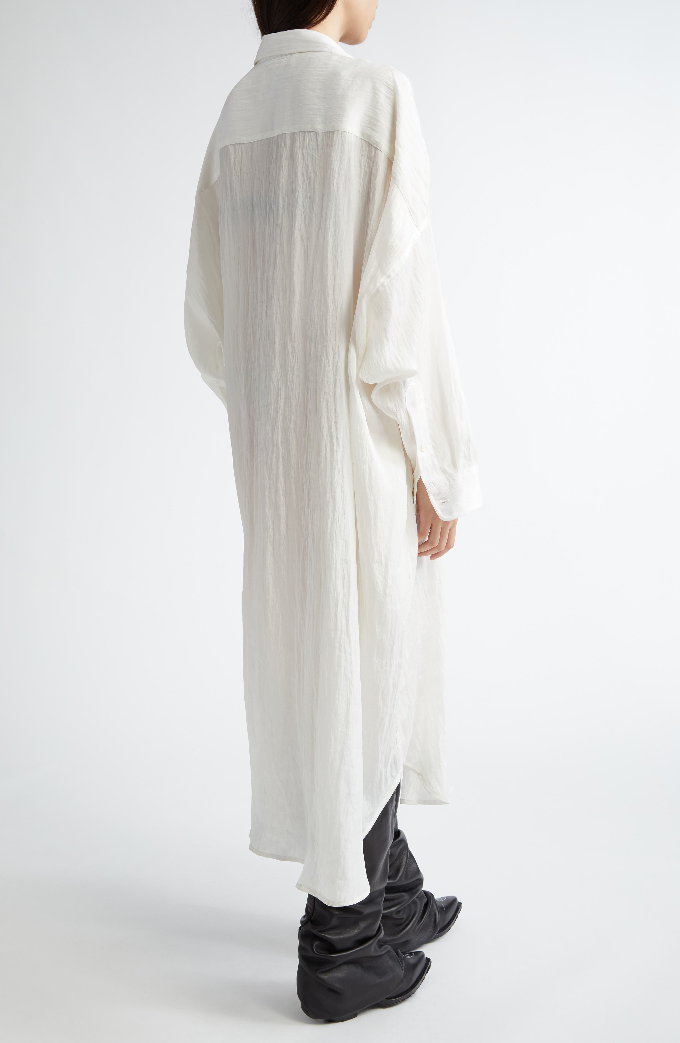 R13 Jumbo Long Sleeve Shirtdress (Women) | Nordstrom
