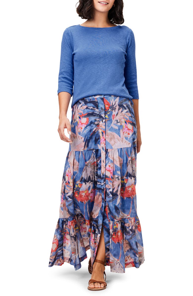 NZT by NIC+ZOE Boat Neck Cotton T-Shirt, Alternate, color,