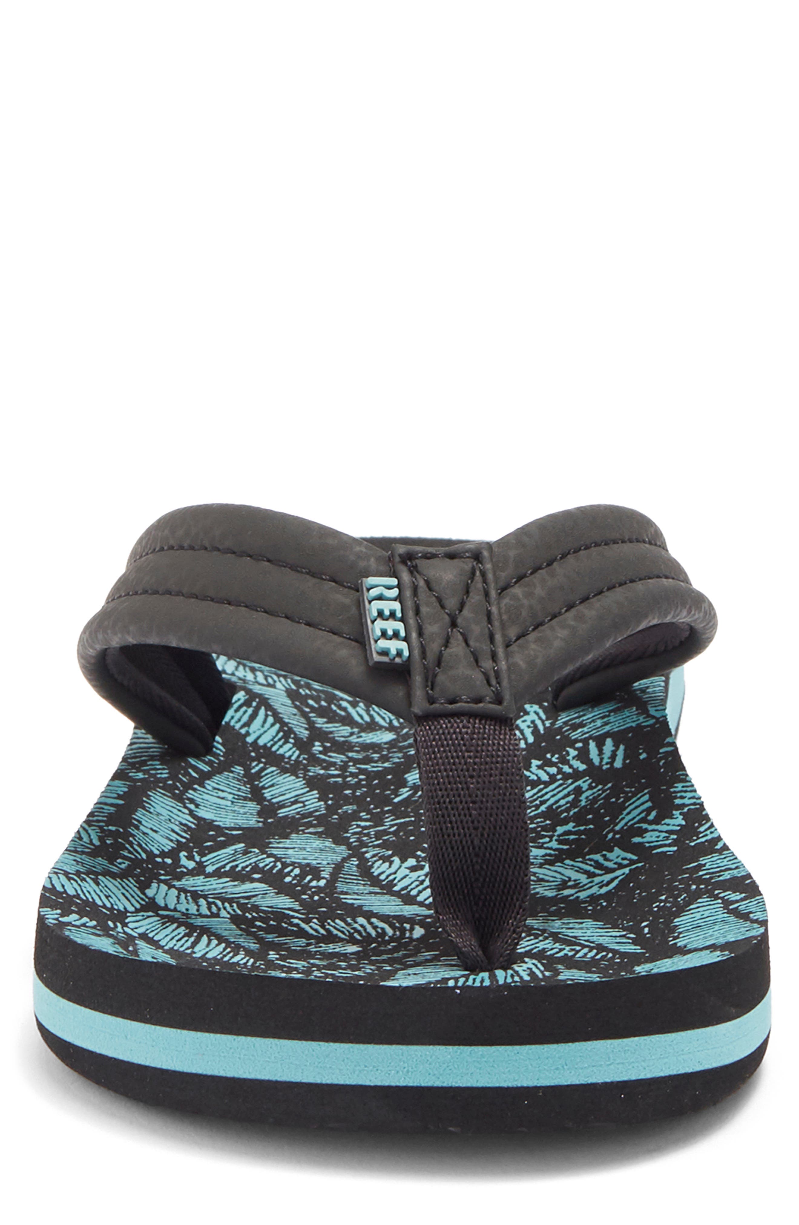 Reef Kids' Ahi Flip Flop, Alternate, color, Aquifer Palm