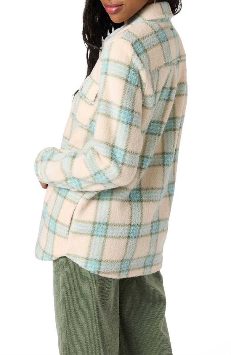 O'Neill Zuma Print High Pile Fleece Shirt Jacket, Alternate, color, Simply Taupe