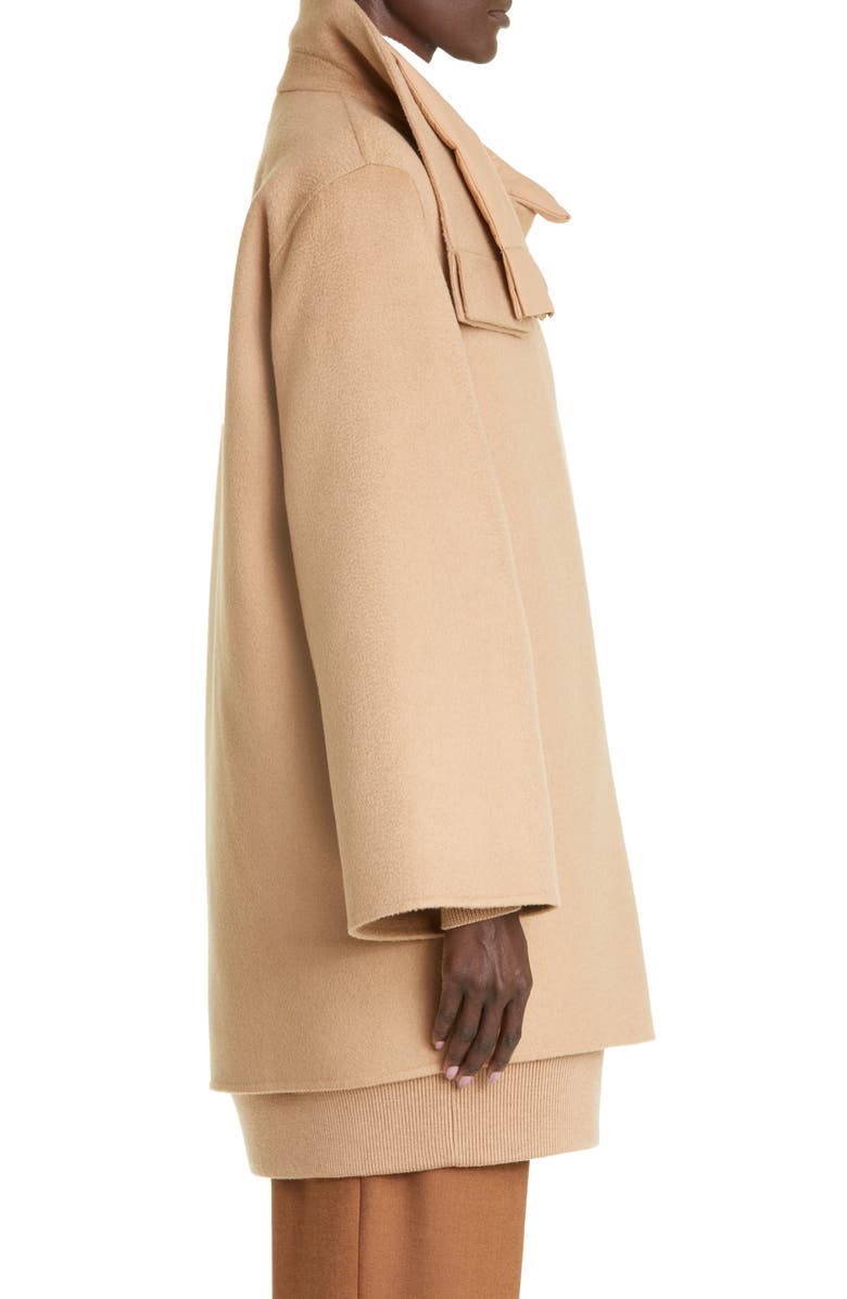 Akris Fenix 2-in-1 Quilted & Camel Hair Car Coat, Alternate, color,