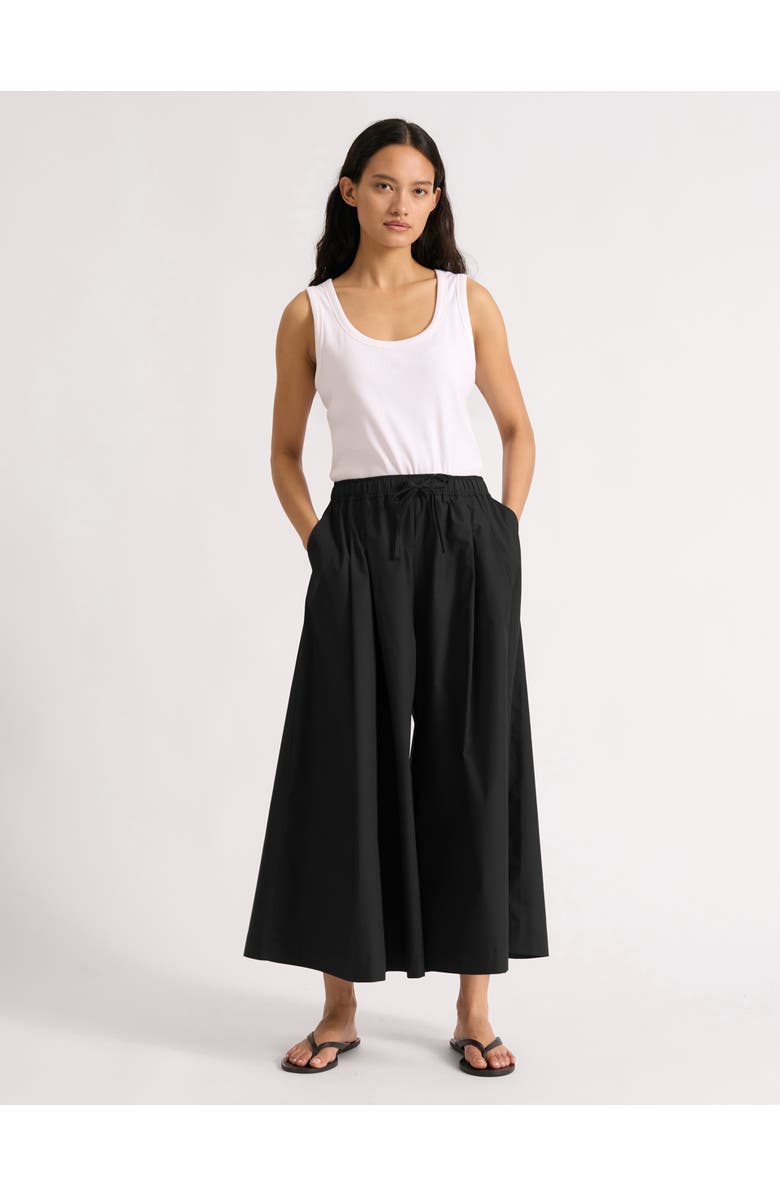 Albaray Cotton Super Wide Leg Culottes, Alternate, color, Black