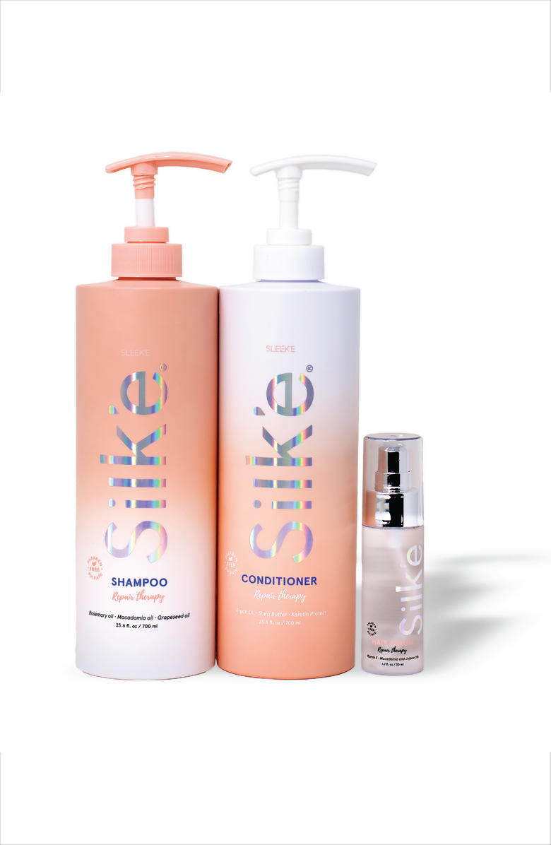 SLEEKE HAIR Pure Bliss Hair Care Trio, Main, color, Light Peach/Pink