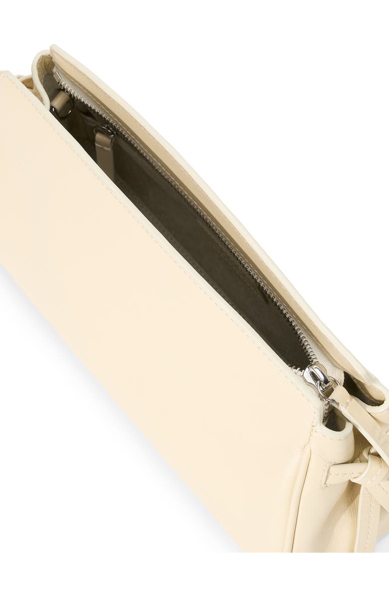 STAUD Maude Convertible Leather Clutch, Alternate, color, Cream