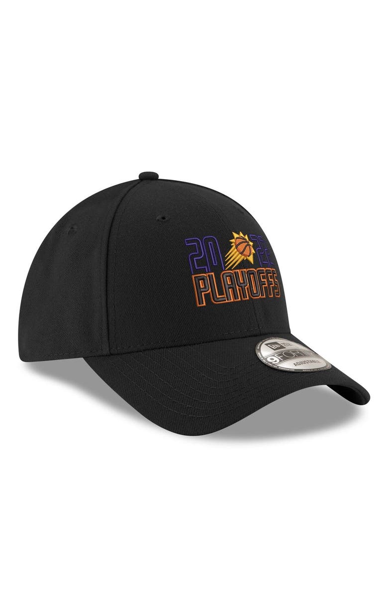 New Era Men's New Era Black Phoenix Suns 2022 NBA Playoffs Bubble Letter 9FORTY Adjustable Hat, Alternate, color, 