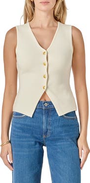 English Factory Button-Up Vest