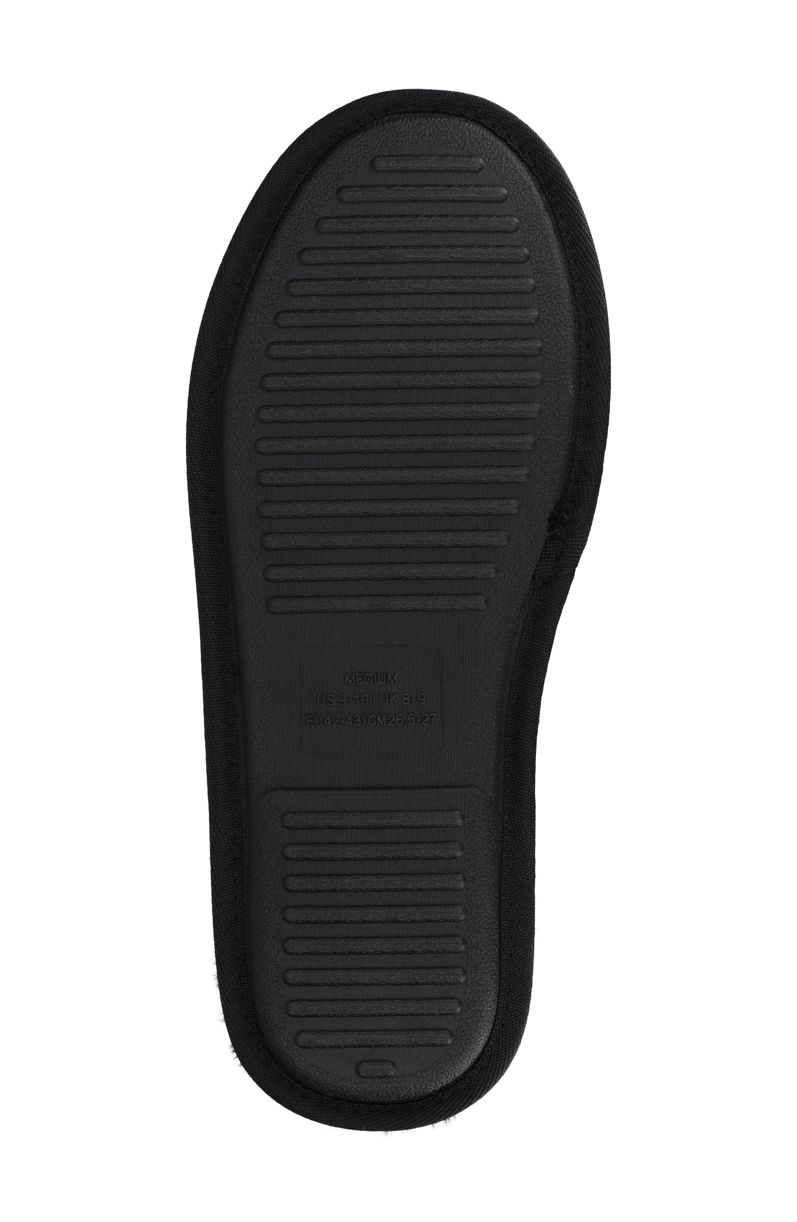 VANCE CO Duncan Faux Shearling Scuff Slipper, Alternate, color, Black