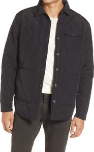 Schott NYC Quilted Down Shirt Jacket