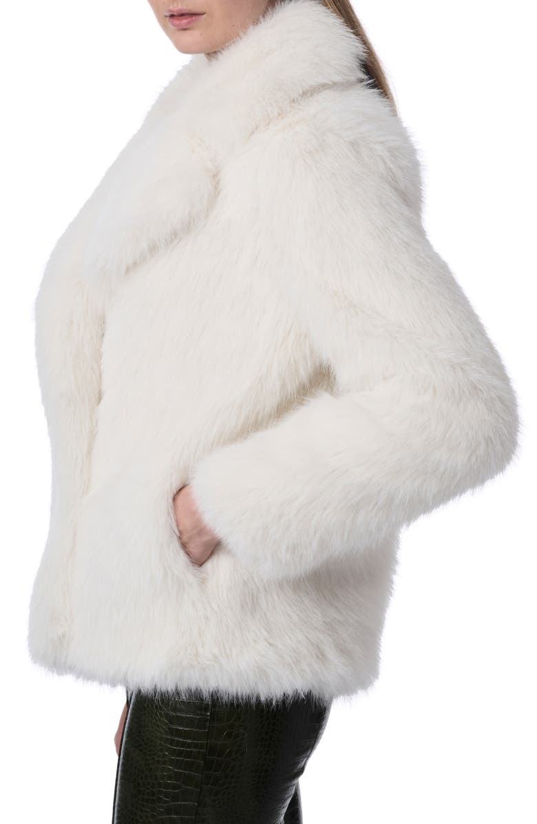 Bernardo Fuzzy Faux Fur Jacket, Alternate, color, 
