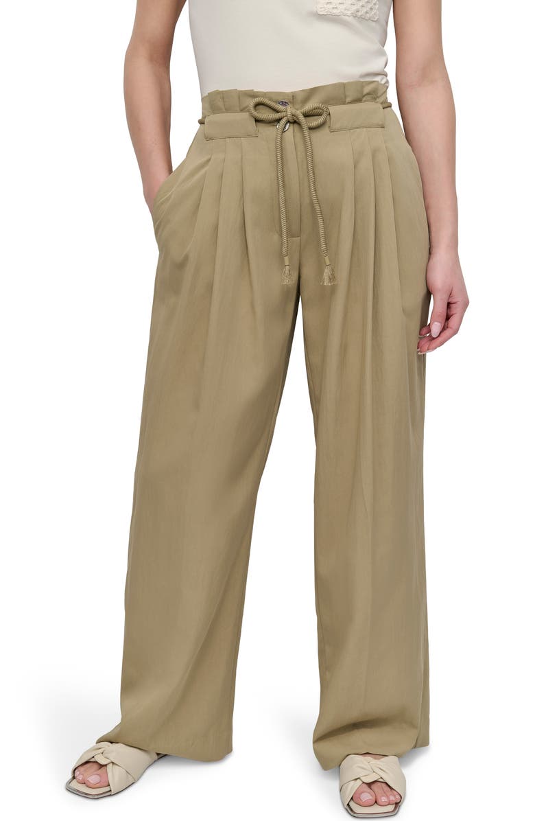 DKNY Rope Tie Wide Leg Pants, Main, color, 