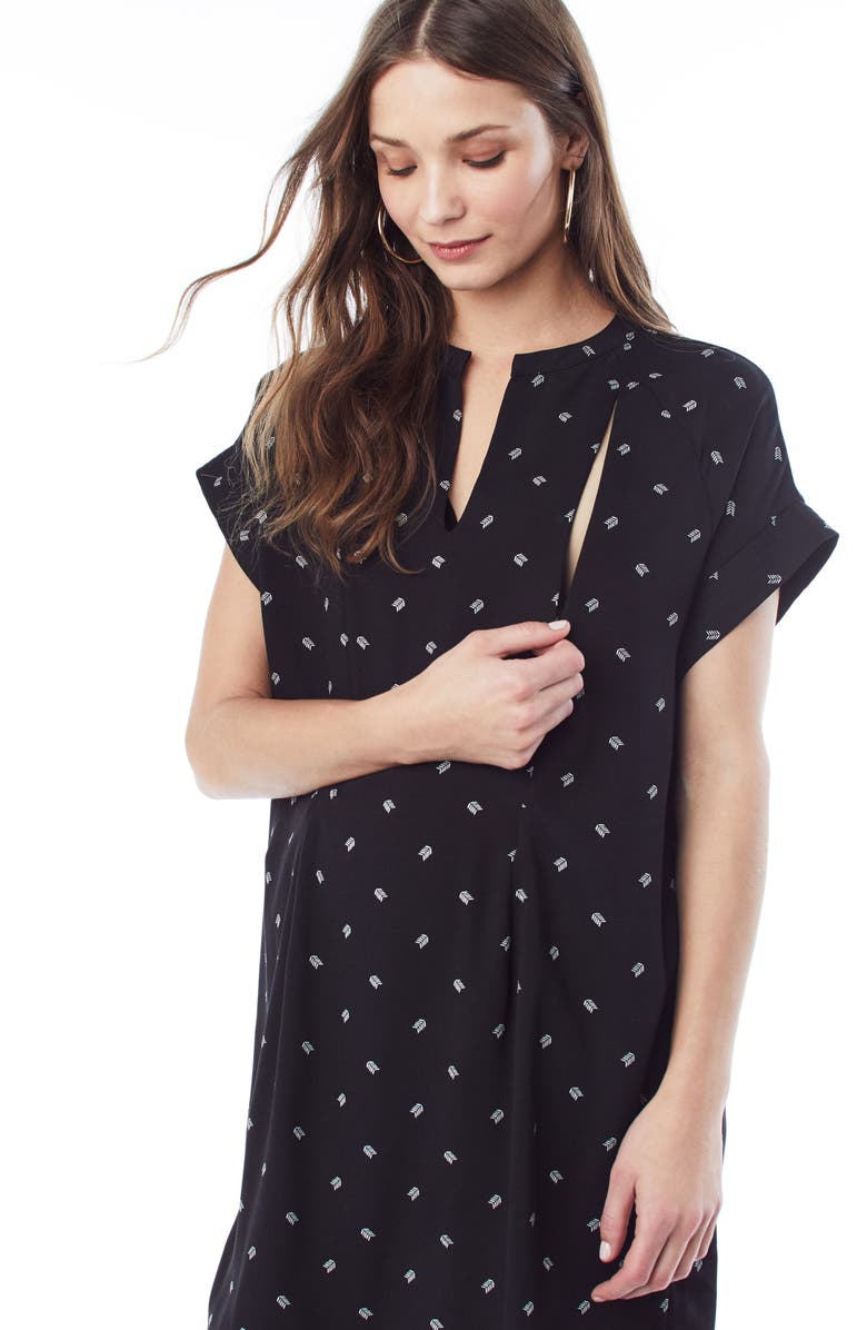 Loyal Hana Cybelle Print Maternity/Nursing Dress, Alternate, color,