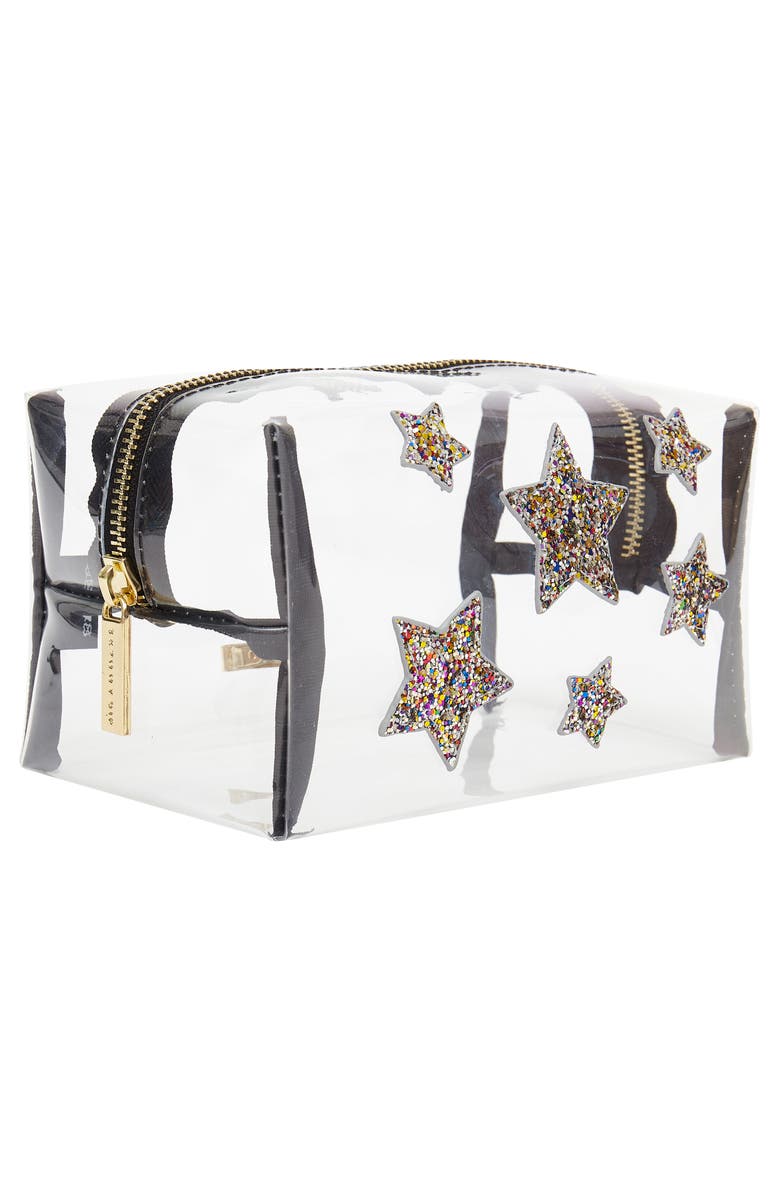 Skinnydip Stars Clear Makeup Bag, Alternate, color, 