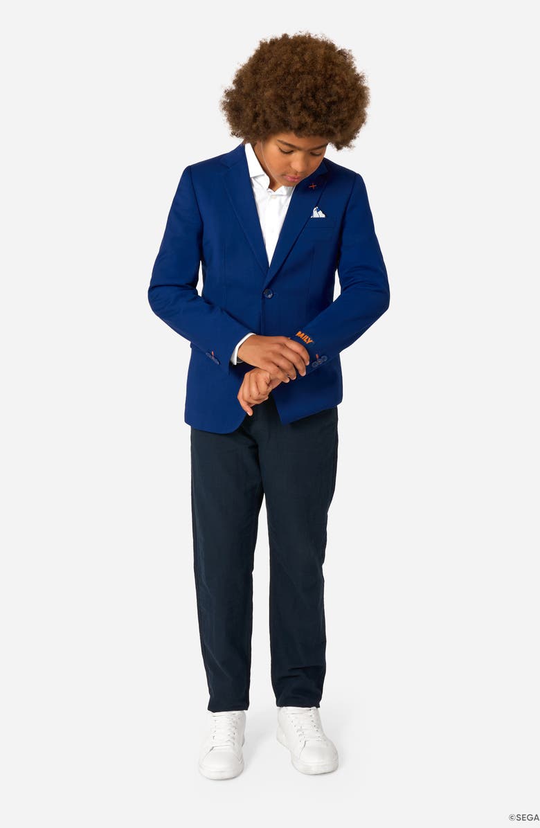 OppoSuits x Sonic the Hedgehog Kids' Daily Slim Fit Blue Sport Coat, Alternate, color, Blue