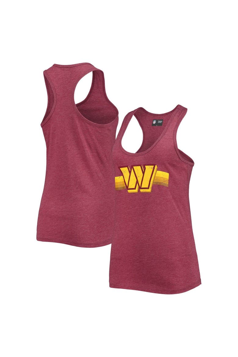 Women's New Era Burgundy Washington Commanders Scoop Neck Racerback Tank Top, Main, color, Burgundy