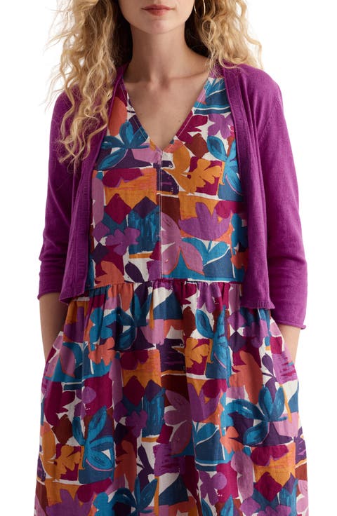 Vanessa Open Front Organic Cotton Crop Cardigan