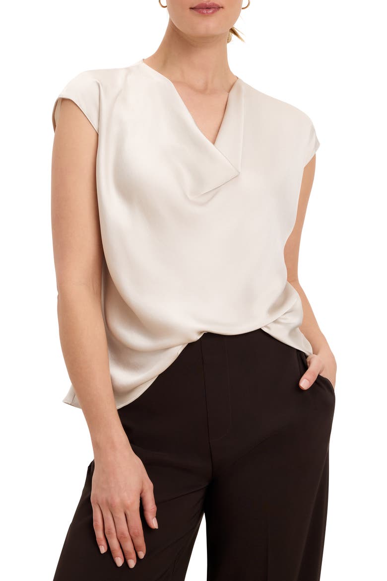 Day Gloss Drape Neck Top, Main, color, COCONUT