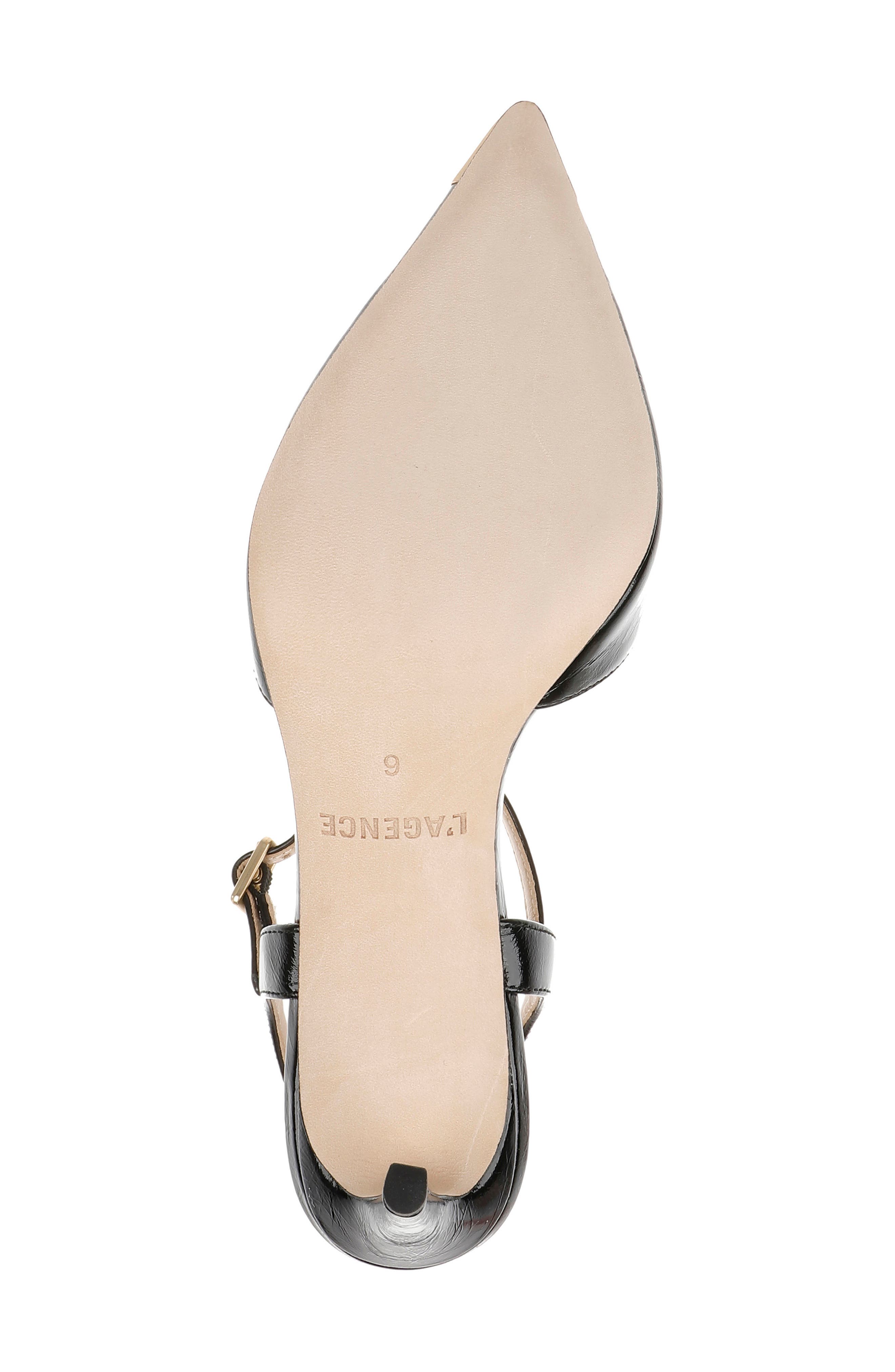 L'AGENCE Kaveh Ankle Strap Sandal, Alternate, color, Black Patent