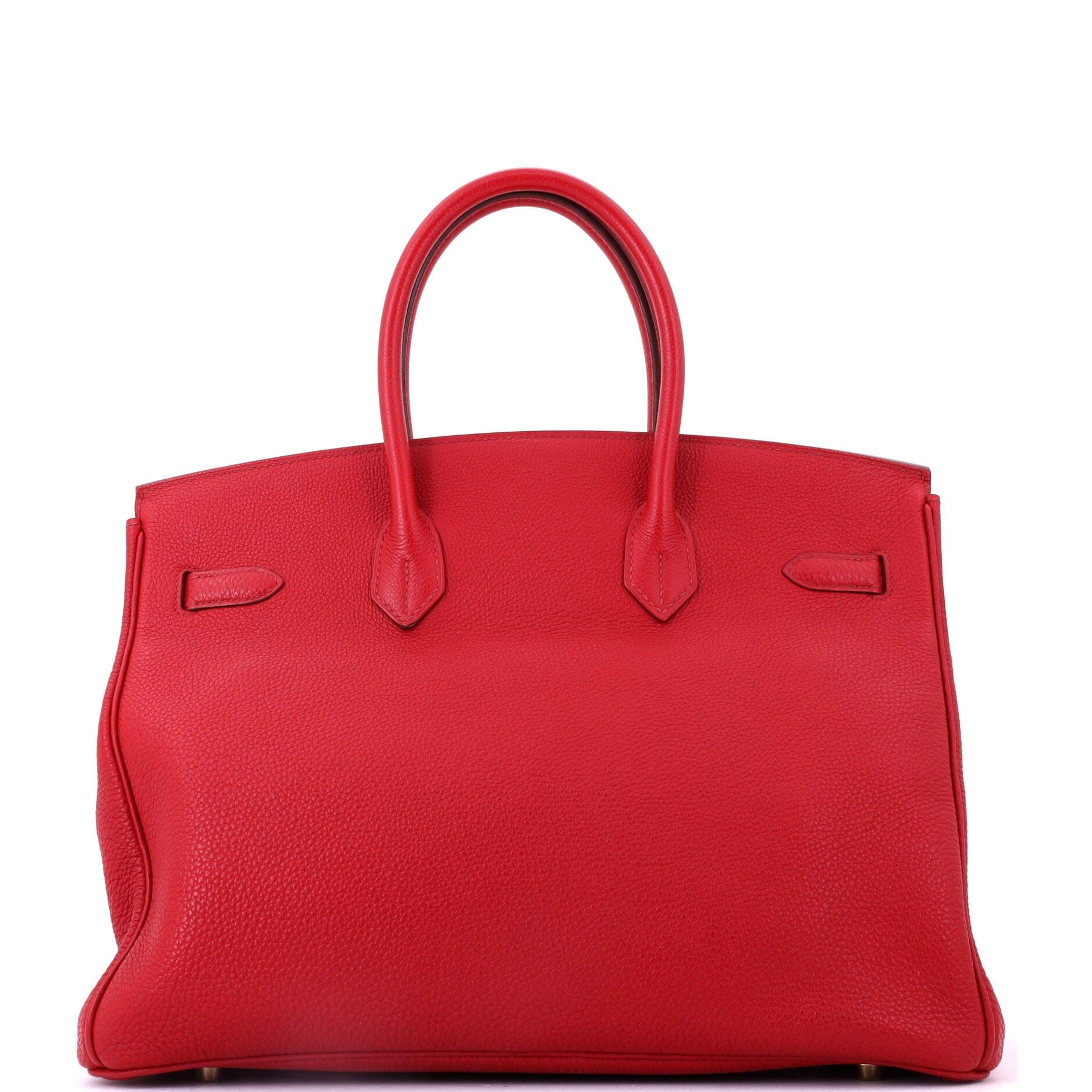 Pre-Owned Hermes Birkin Handbag Red Togo with Gold Hardware 35, Alternate, color, Rouge Garance