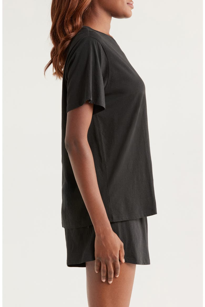 Organic Pima Cotton Short Pajamas, Alternate, color, IMMERSED BLACK