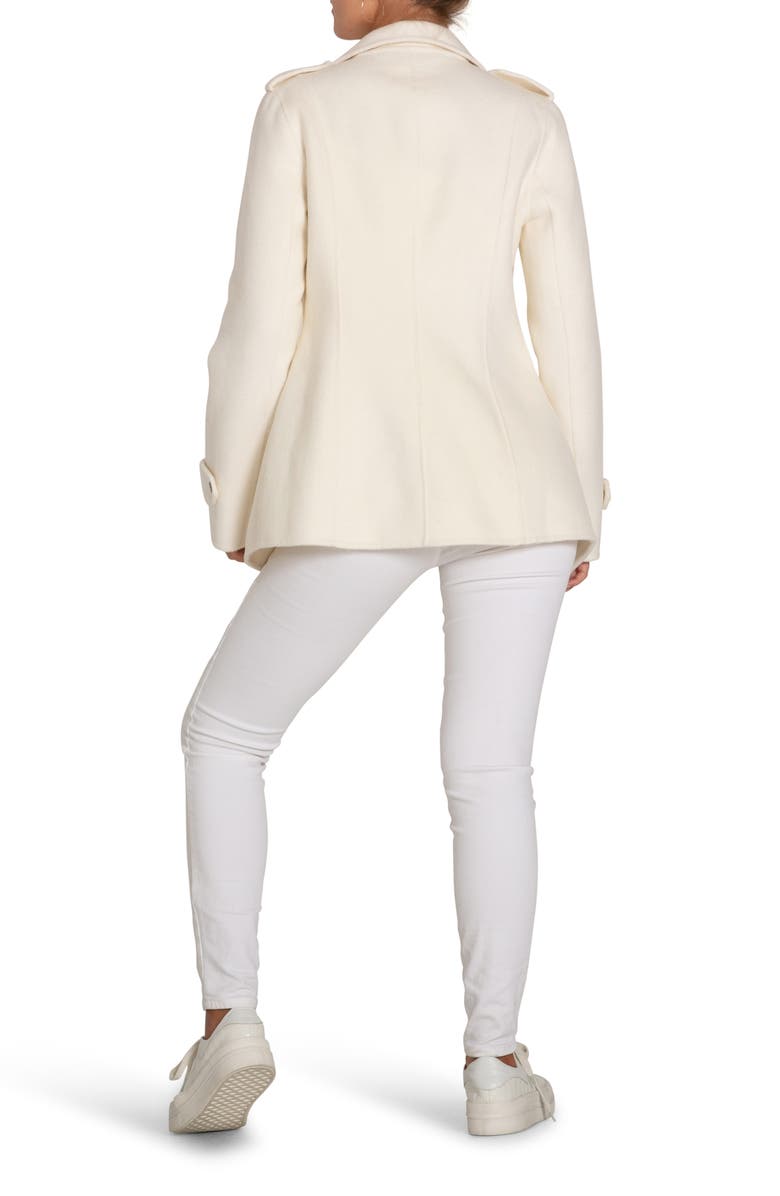 Belle & Bloom Bad Girl Wool Blend Moto Coat, Alternate, color, Cream