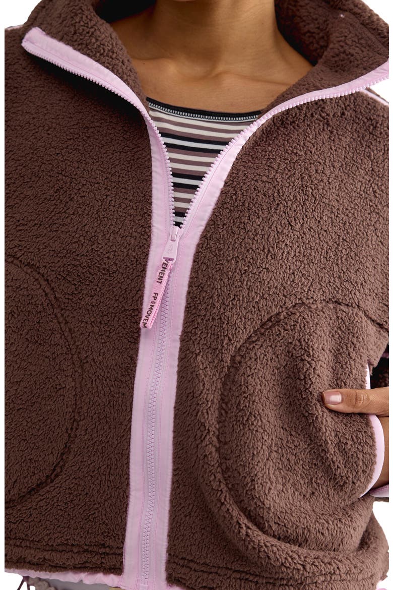 Mountain High Fleece Jacket, Alternate, color, TRUFFLE/ POWDER PINK