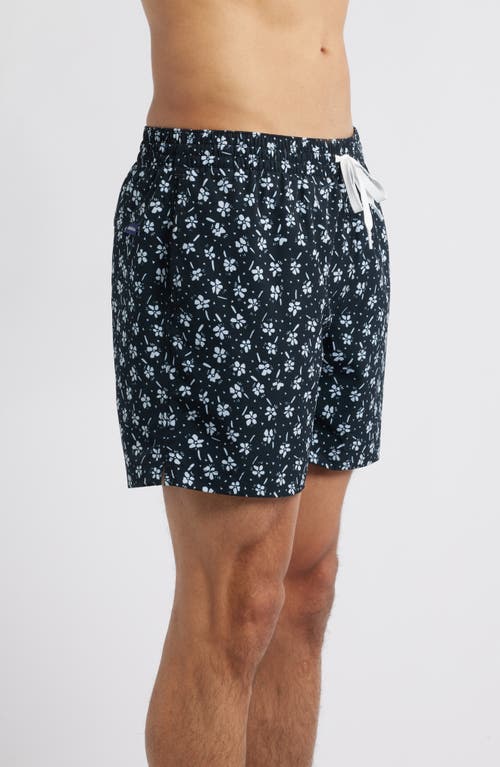 Chubbies The Daisy Dives 5.5-inch Floral Swim Trunks In Black - Pattern Base Plaids