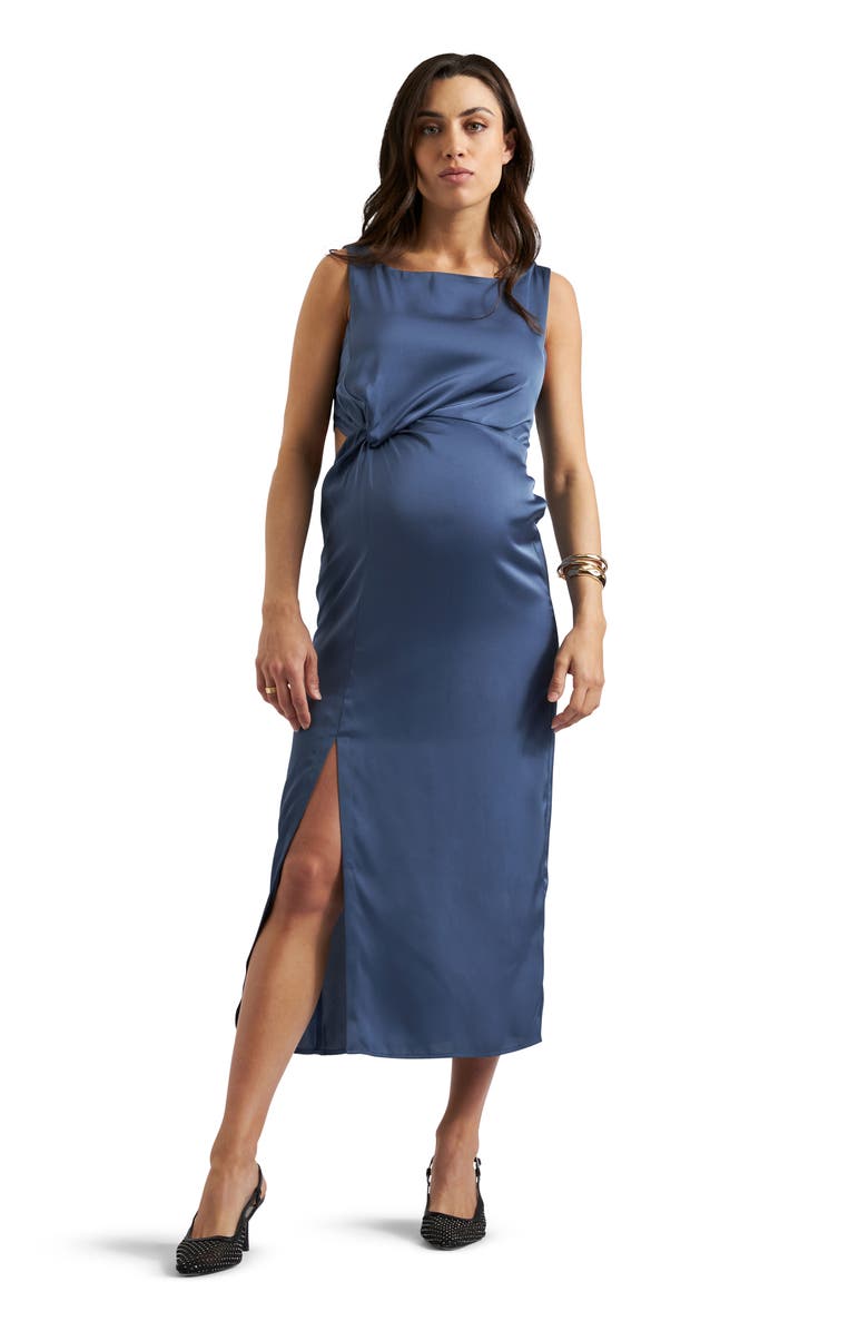 Ripe Maternity Chantell Side Twist Cutout Maternity/Nursing Dress, Alternate, color, 