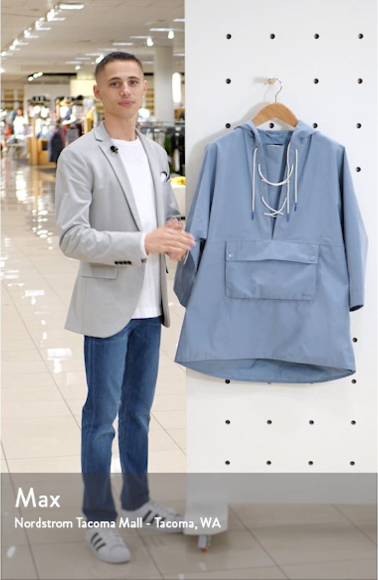 x ALEXACHUNG Pip Lace-Up Waterproof Hooded Raincoat, sales video thumbnail