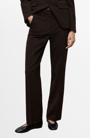 MANGO Straight Leg Suit Trousers