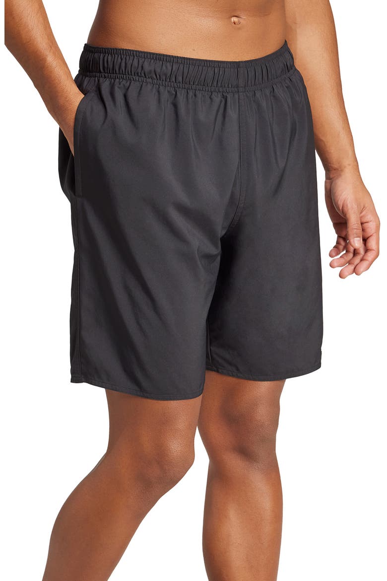 Essentials Swim Trunks, Alternate, color, BLACK/ WHITE
