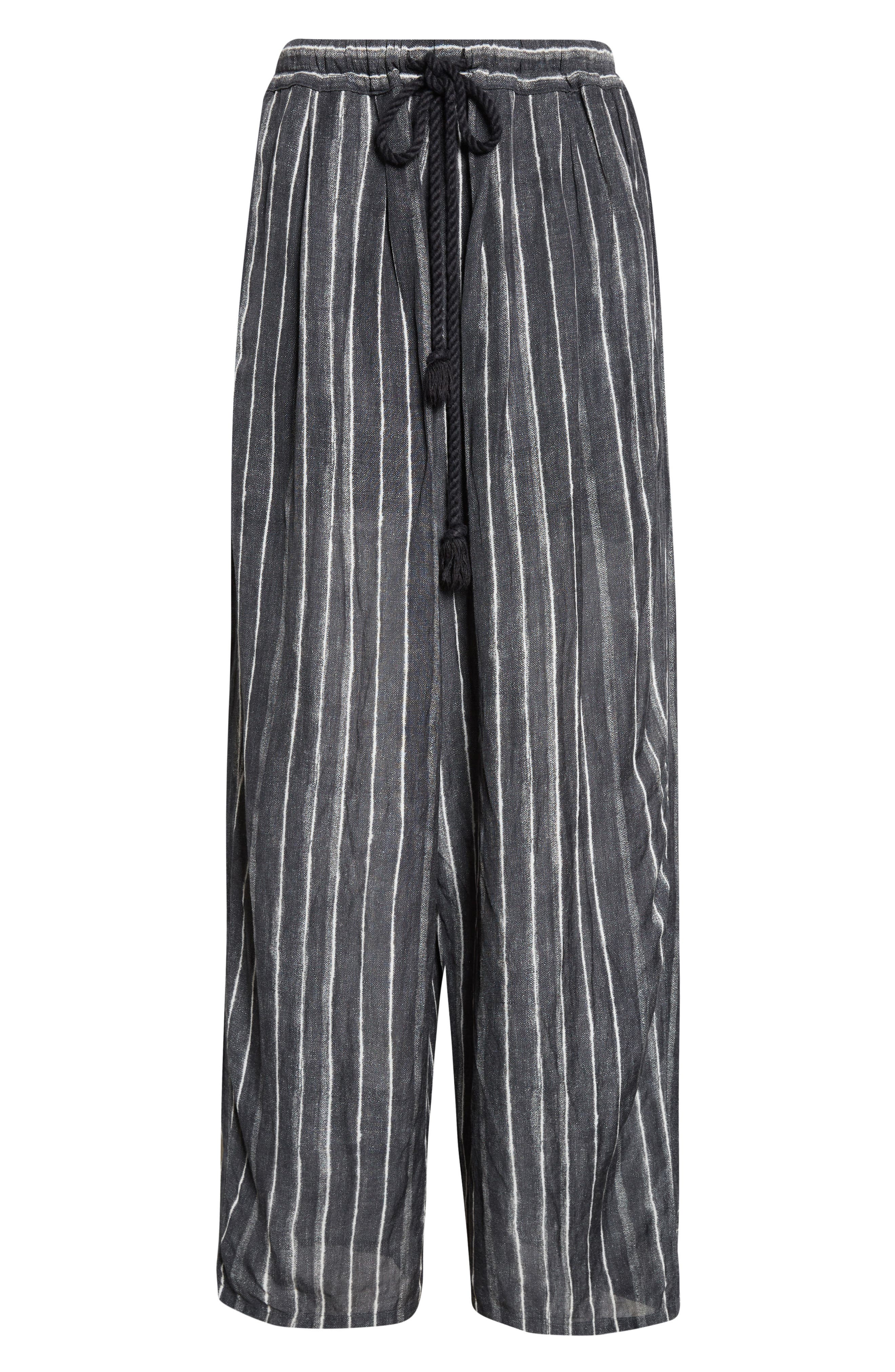 R13 Relaxed Pleated Stripe Drawstring Waist Pants (Women) | Nordstrom