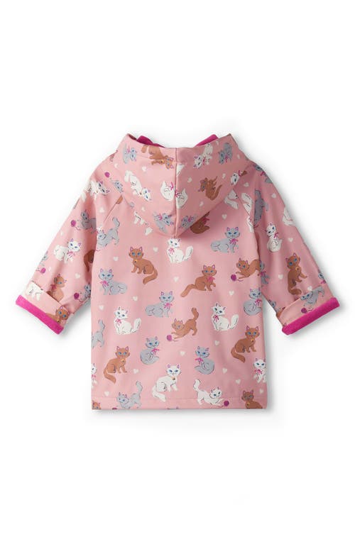 Hatley Little Kitties Waterproof Raincoat In Pink