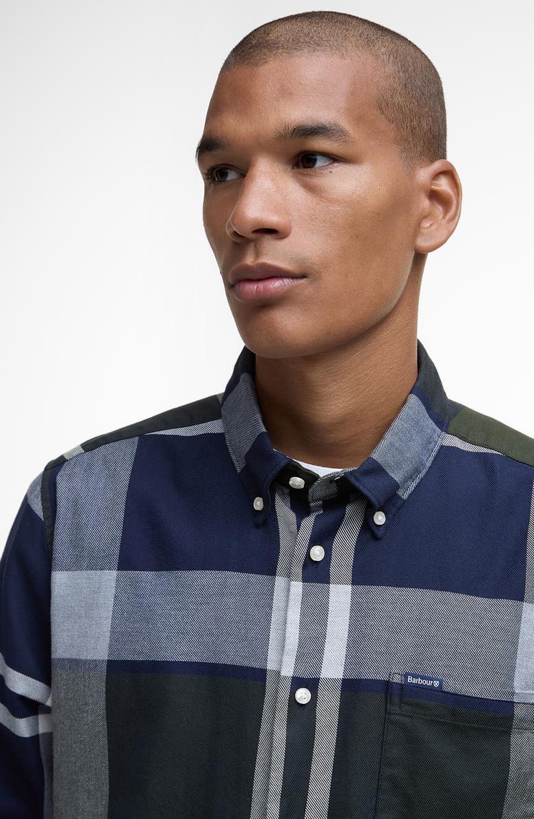 Barbour Dunoon Tailored Fit Plaid Button-Down Shirt, Alternate, color, Fernwood Tartan