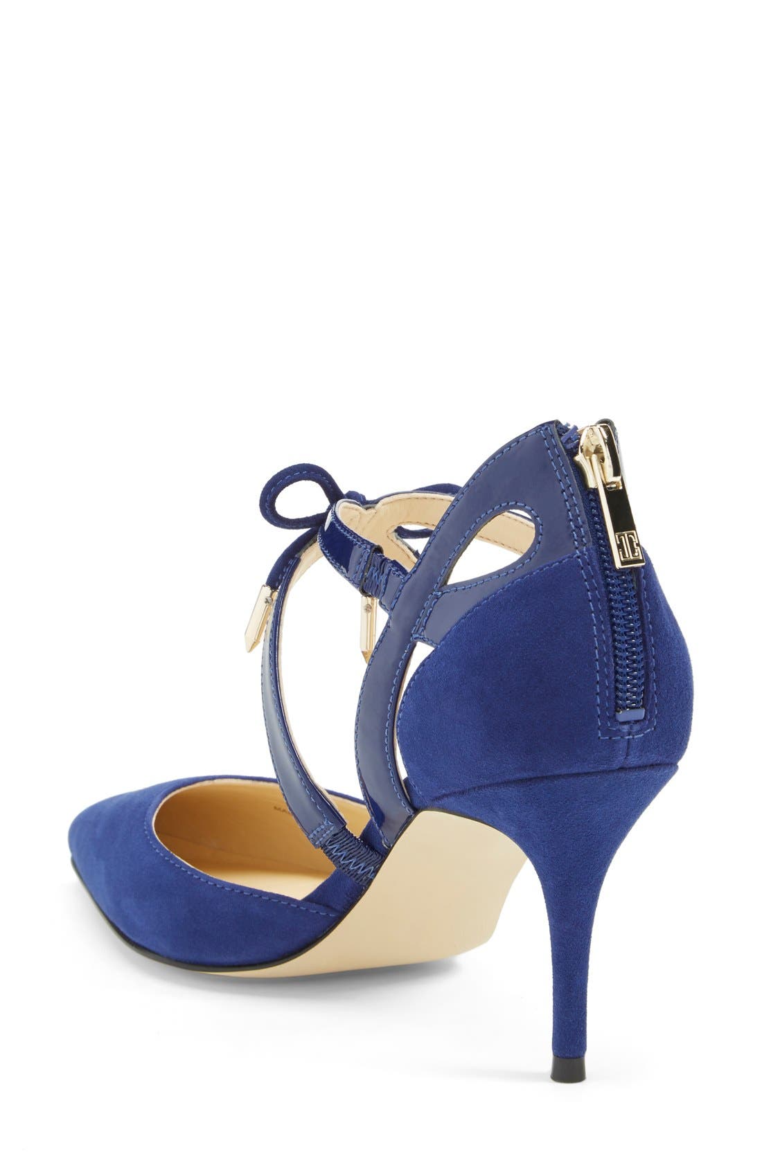 'Tenice' Pointy Toe Pump, Alternate, color, BLUE SUEDE