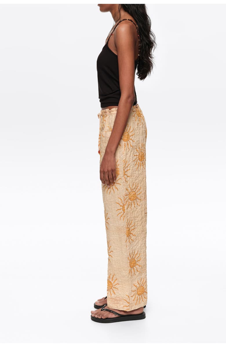 Bimba y Lola Textured Cotton Jogger Trousers, Alternate, color, Bimba By The South