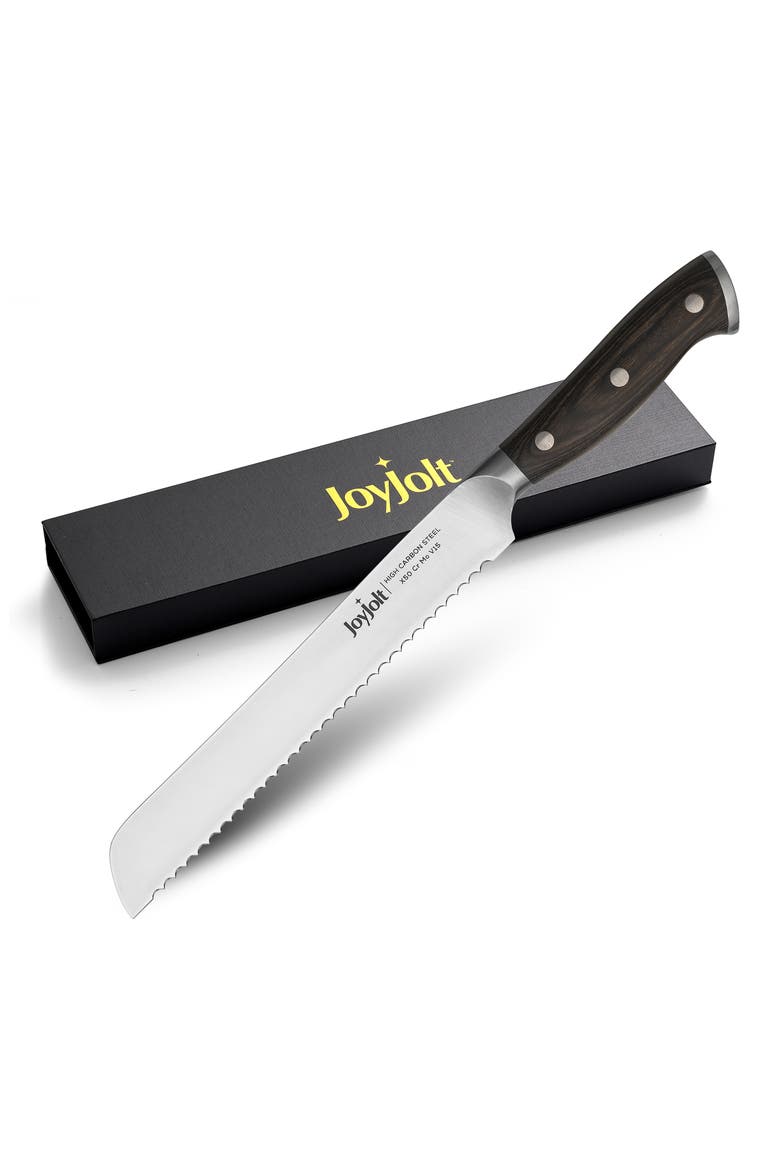 8" Stainless Steel Bread Knife, Alternate, color, SILVER/ BLACK